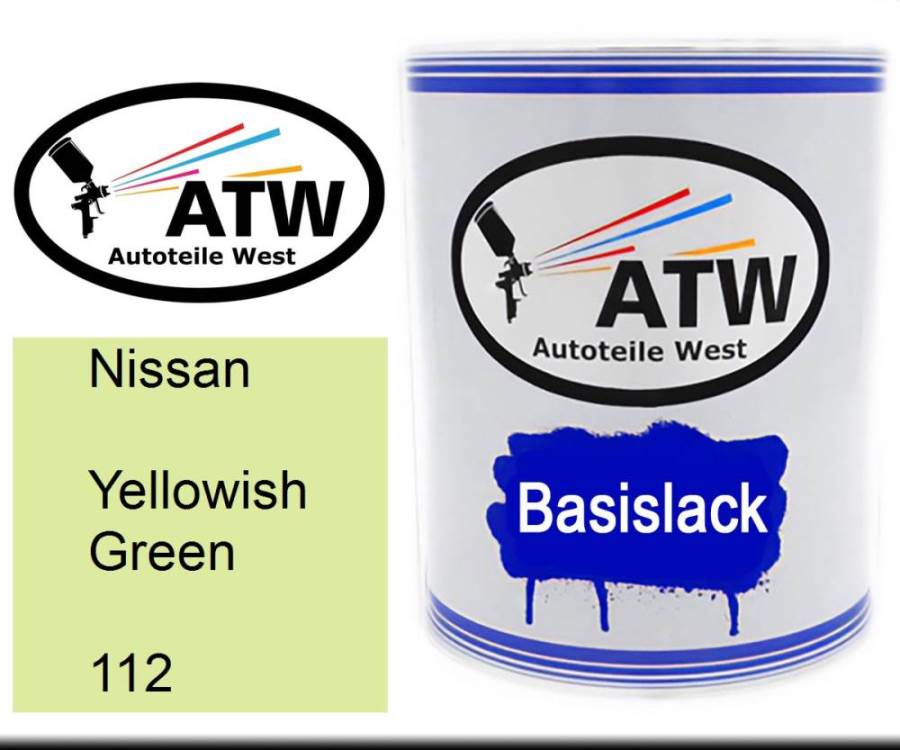 Nissan, Yellowish Green, 112: 1L Lackdose, von ATW Autoteile West.